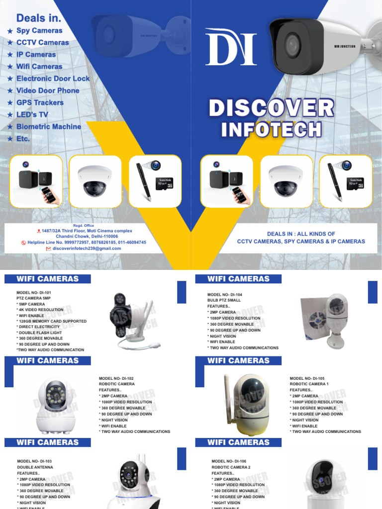 CCTV and Spy Cameras by Discover Infotech | PDF | Camera | Usb Flash Drive