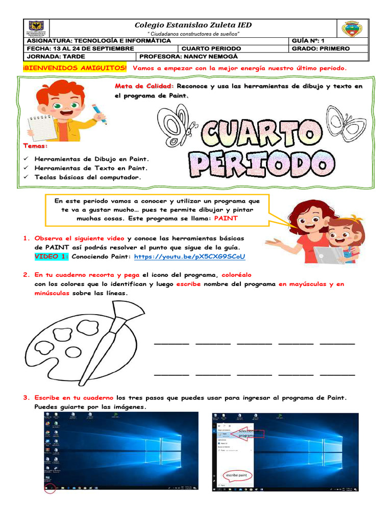 Guia 1 Informatica Primero 4p JT | PDF | Informática | Software
