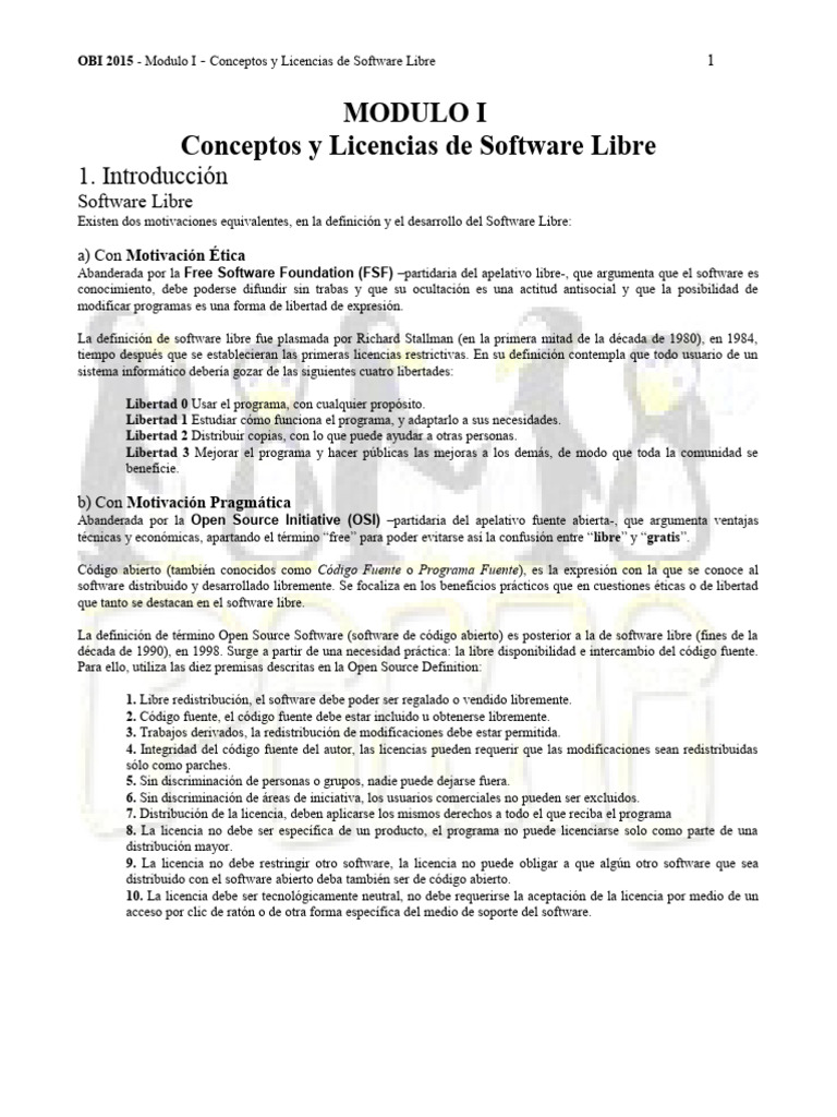 Licencias Libres | PDF | Software libre | Ley de derechos de autor