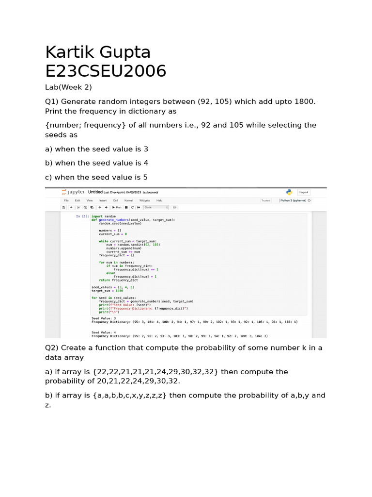 Lab 2 - E23CSEU2006 | PDF