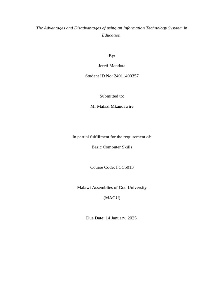 Pros and Cons of IT in Education | PDF | Educational Technology | Teachers