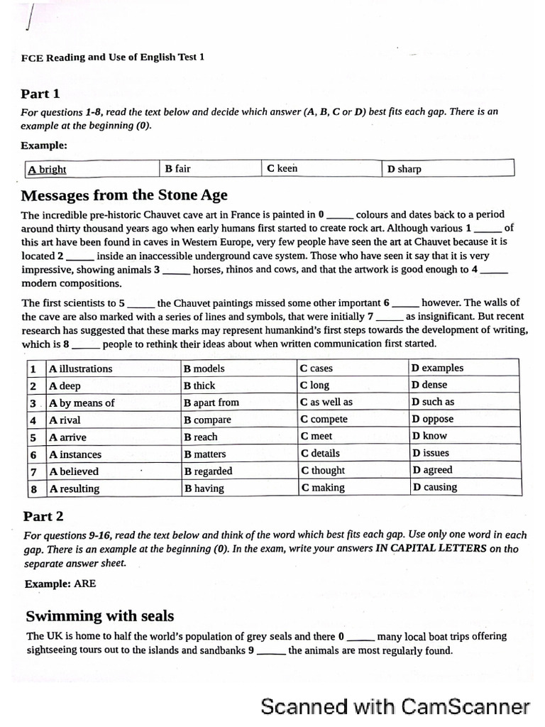 FCE Test | PDF