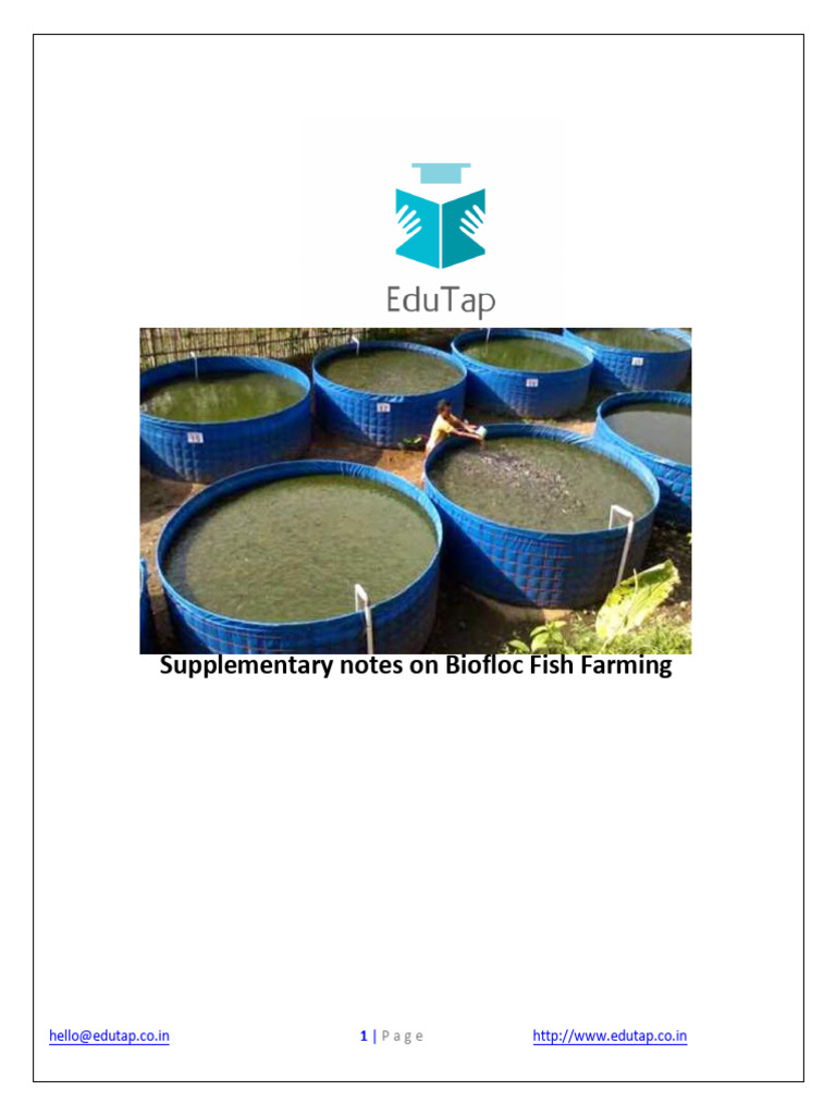 Biofloc Fish Farming Guide | PDF | Microorganism | Nutrition
