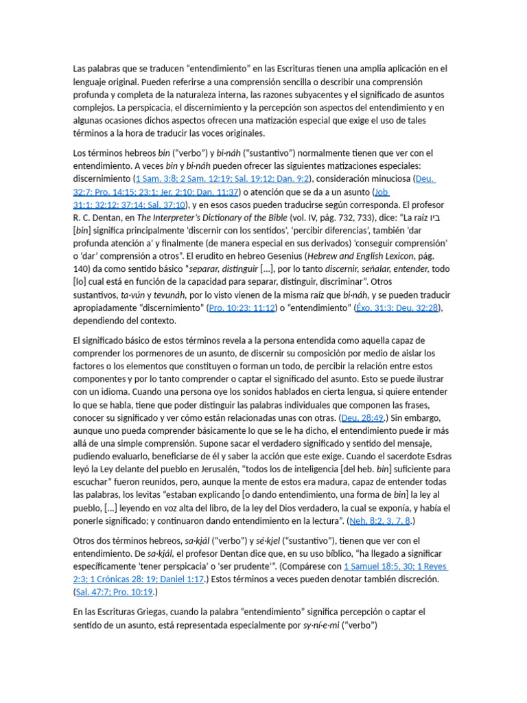 Entendimiento | PDF | Comprensión
