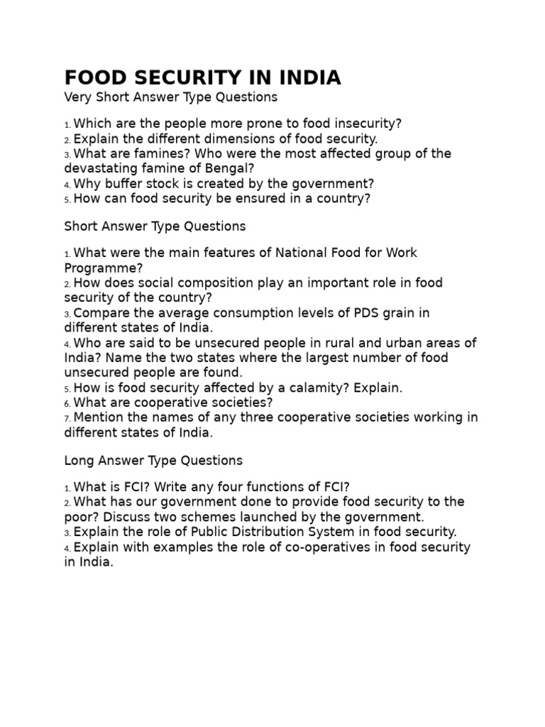 Food Security Challenges in India | PDF