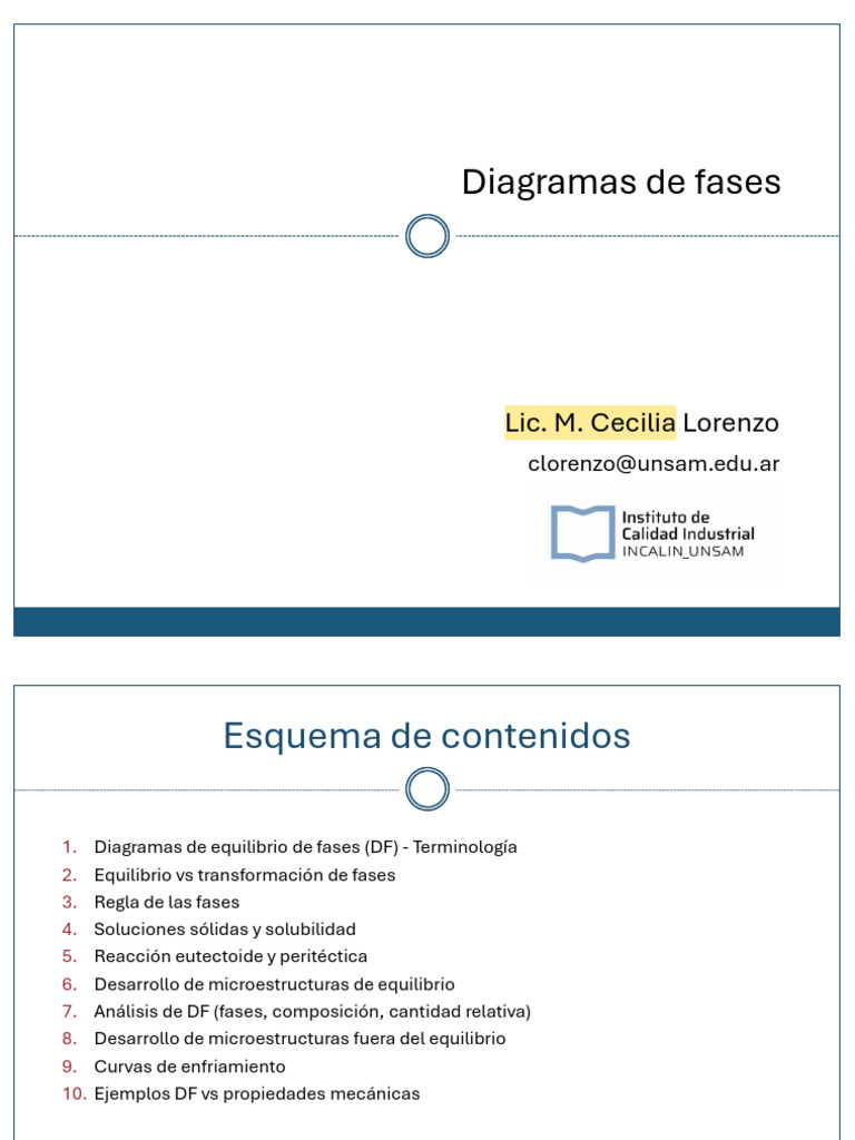 Diagramas de Fases y Microestructuras | PDF | Fase (materia) | Solubilidad