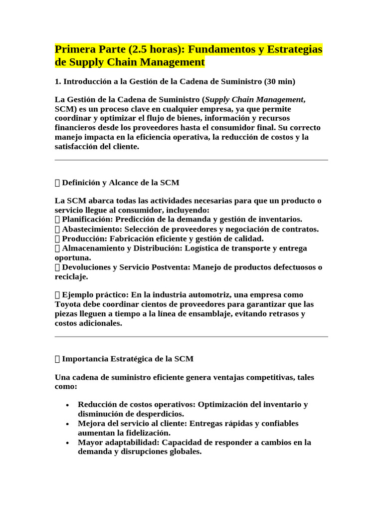 Estrategias Clave en Supply Chain Management | PDF | Gestión de la ...