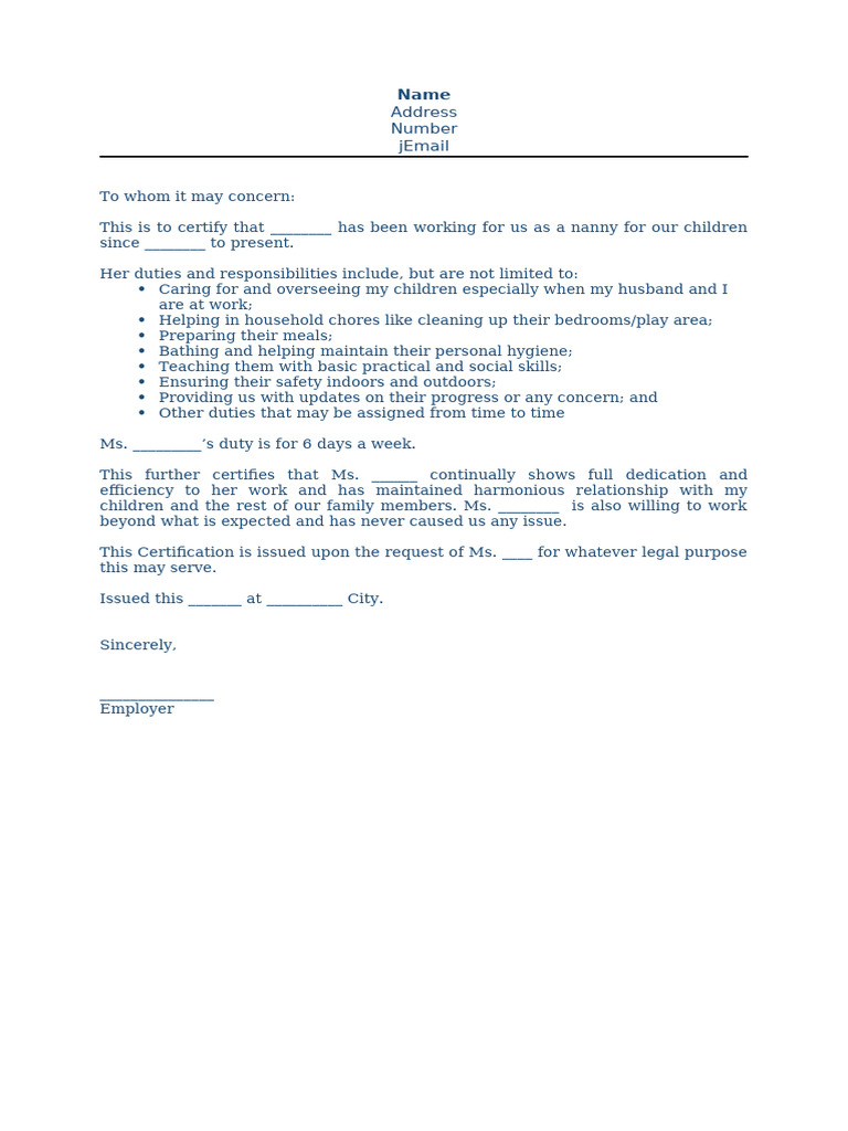 nanny-employment-certification-letter-pdf