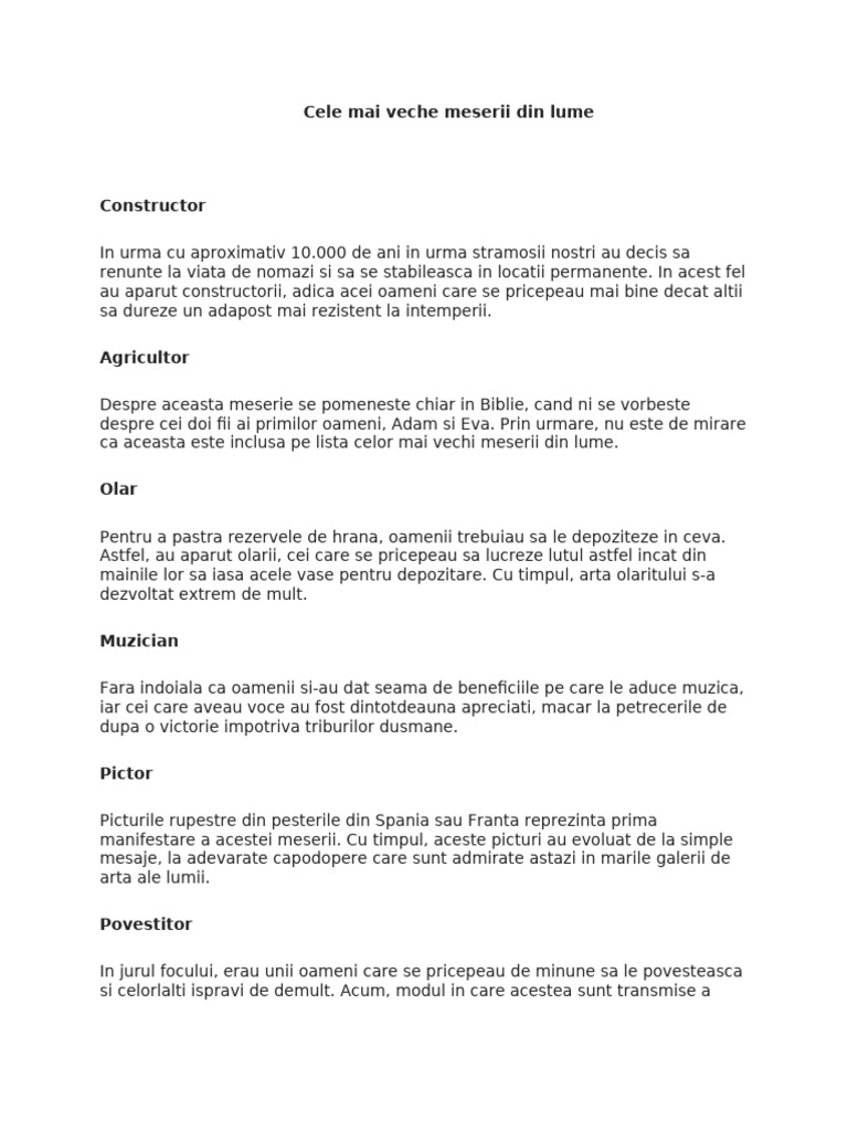 Meserii | PDF