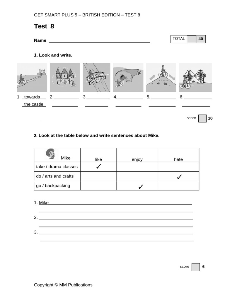 Get Smart Plus 5 Test 8 Overview | PDF