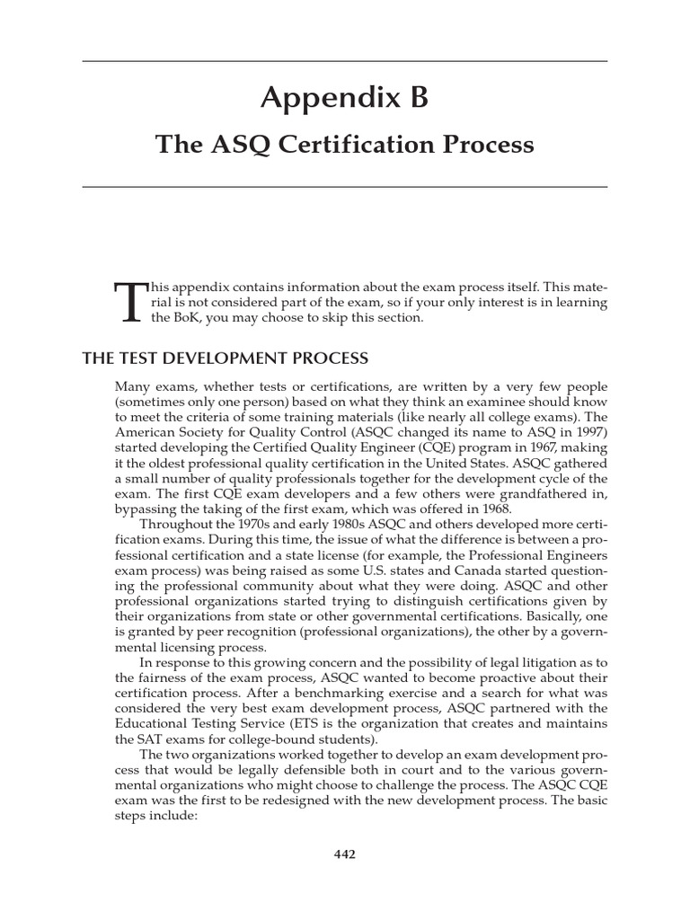 ASQ Certification Exam Overview | PDF | Statistics | Regression Analysis