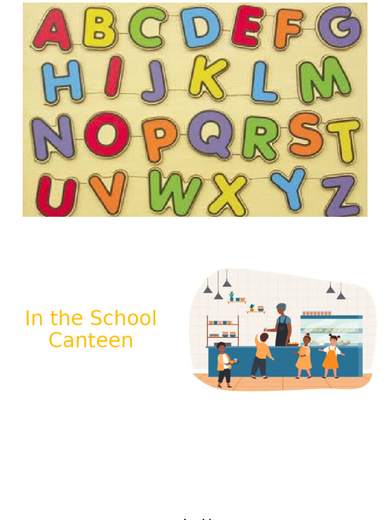 School Canteen Vocabulary Letter | PDF