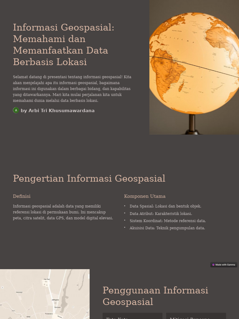 Manfaat Informasi Geospasial untuk Keputusan | PDF