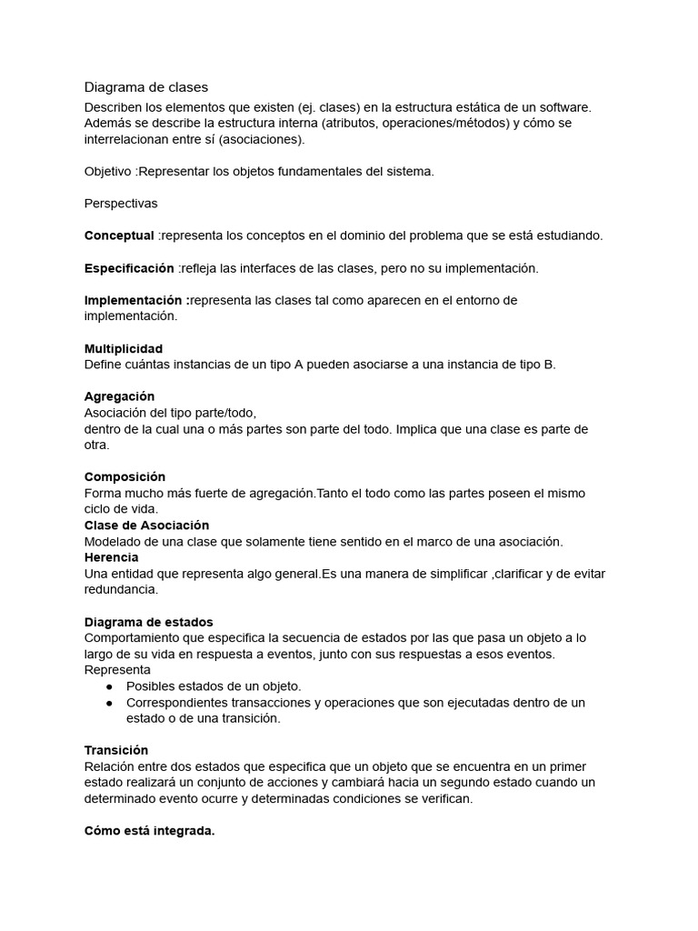 Diagrama de Clases y Requerimientos en Software | PDF | Objeto ...