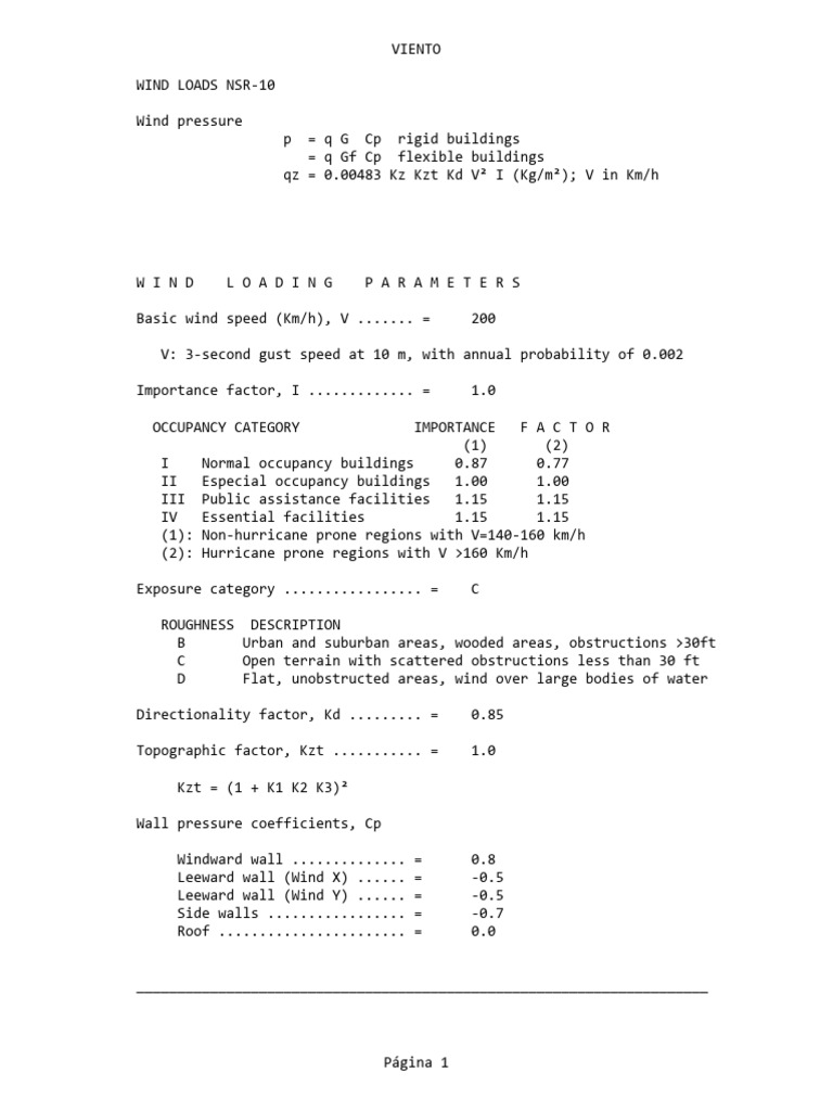 Wind Load Parameters and Effects | PDF | Wound | Damping