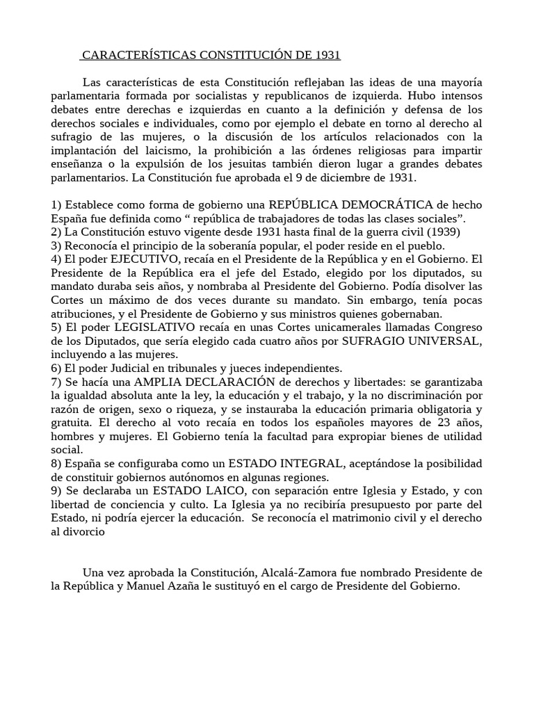 Constitución de 1931 | PDF | Gobierno | Ciencias Políticas