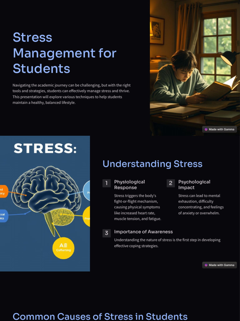 Stress Management For Students | PDF | Stress (Biology) | Psychology