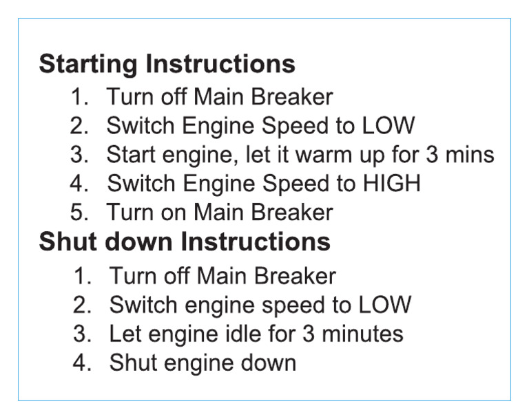 Starting Shut Down Pdf