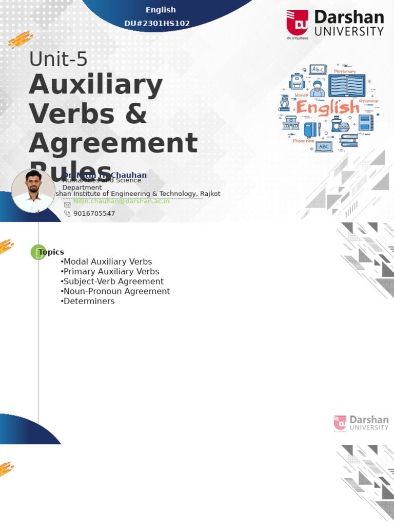 Auxiliary Verbs and Agreement Rules | PDF | Verb | Grammatical Number