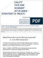 Gender Equality: An Imperative For Entrepreneurship Development in India - Strategy & Policy