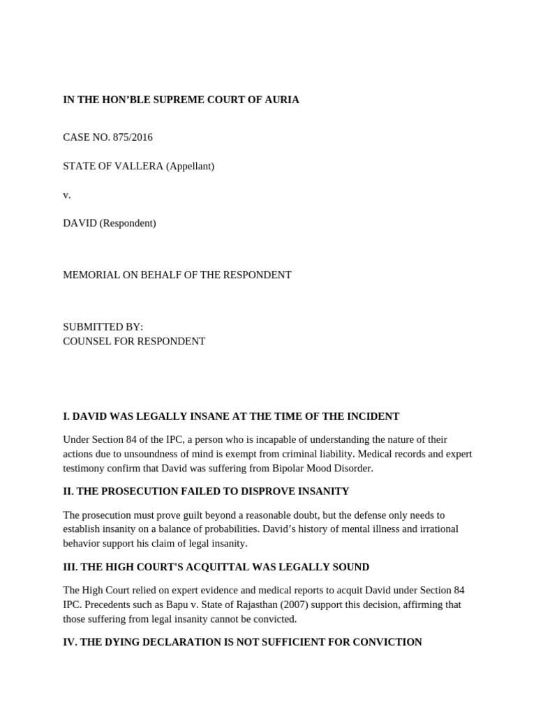 Memorial David Defense | PDF