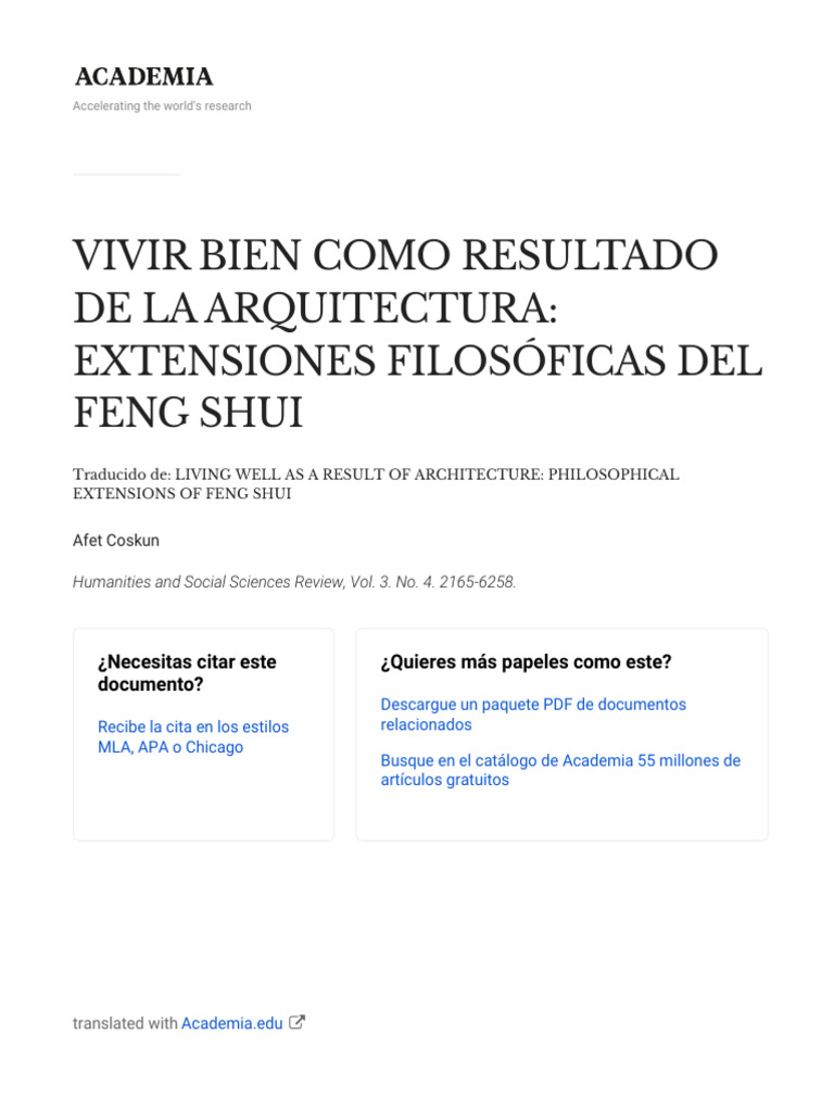 Living Well As A Result of Architecture Philosophical Extensions of ...