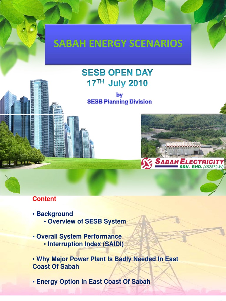 SESB PLANNING-Sabah Energy Scenarios | PDF | Wind Power | Electricity ...