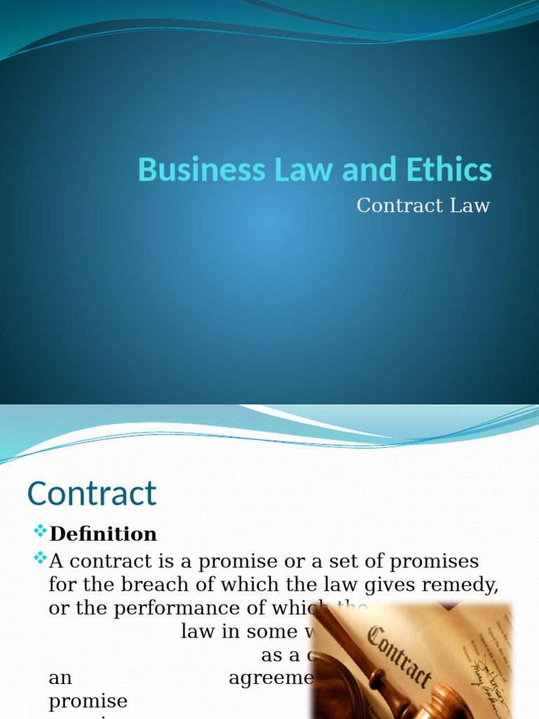 Understanding Business Contract Law | PDF | Offer And Acceptance | Law ...