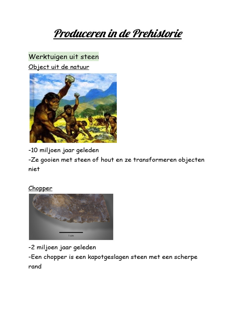 Produceren in de Prehistorie | PDF