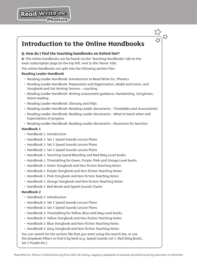 Read Write Inc. Phonics Online Handbooks | PDF | Phonics | Hyperlink