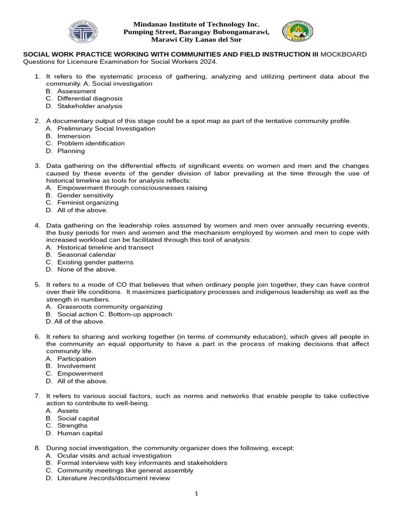 Social Investigation in Community Organizing | PDF | Community ...