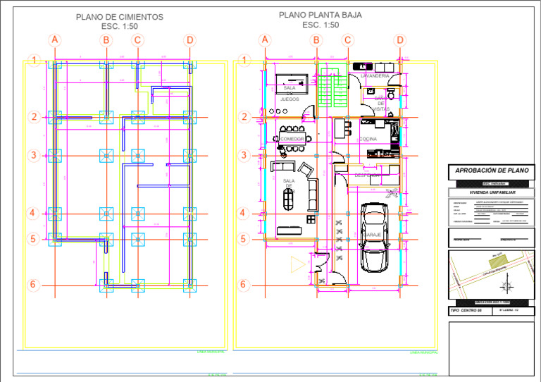 Plano de Vivienda Unifamiliar en La Paz | PDF