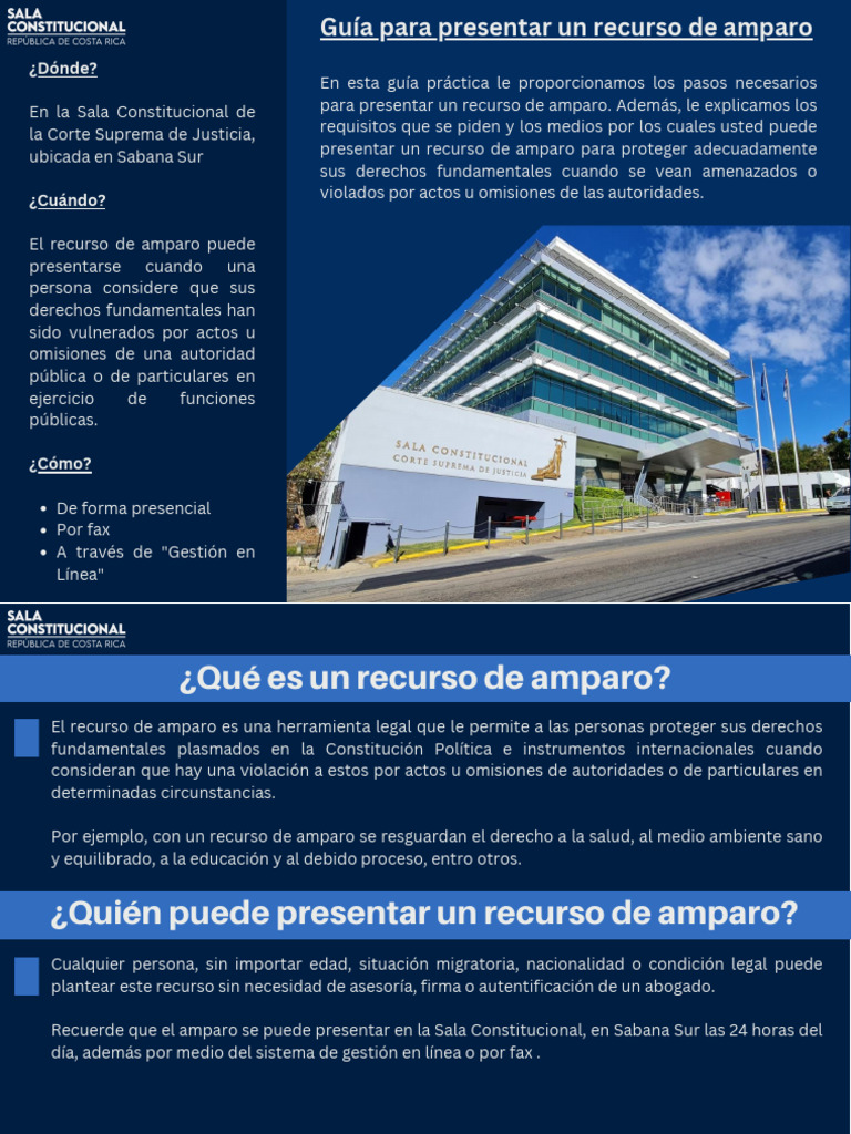 Cómo presentar un recurso de amparo | PDF | Caso de ley | Justicia