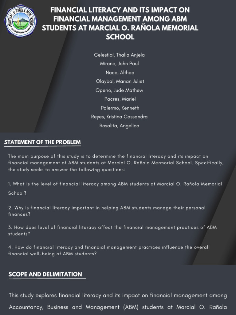 Impact of Financial Literacy on ABM Students | PDF | Financial Literacy ...
