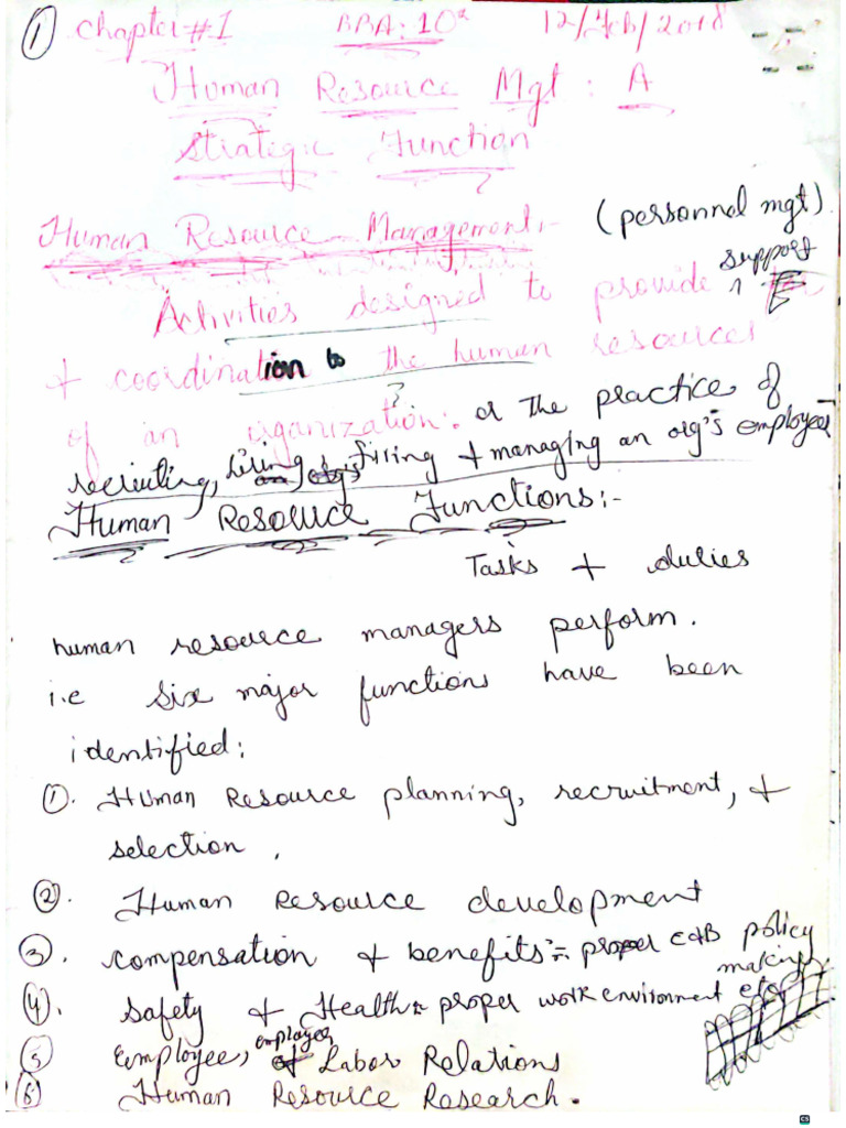 Operational HRM Ch-01 | PDF