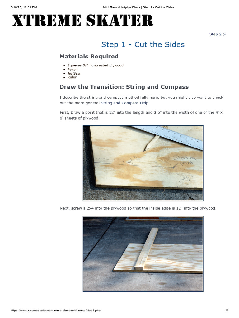 Mini Ramp Halfpipe Construction Guide | PDF | Tools | Equipment