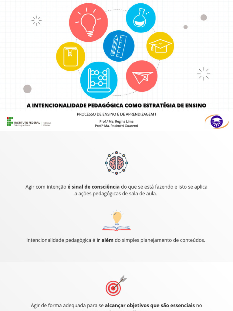 Intencionalidade Pedagógica no Ensino | PDF