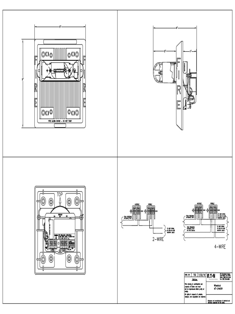 Wheelock MT 24mcw Drawing | PDF