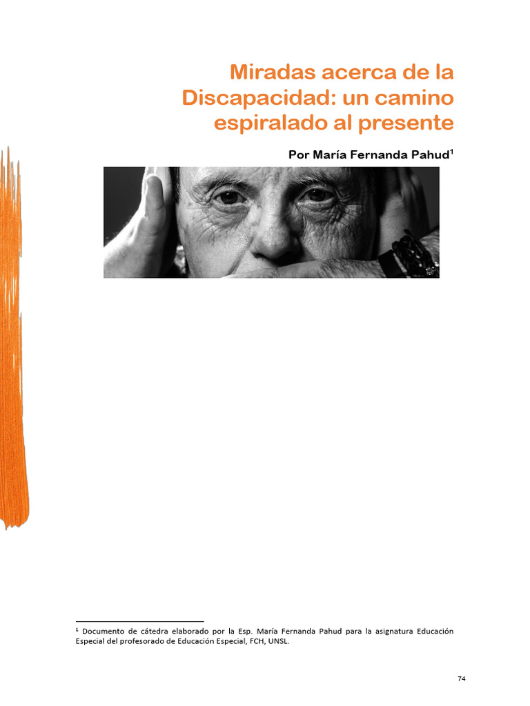 Una Mirada Acerca de La Discapacidad | PDF | Invalidez | Educación en ...