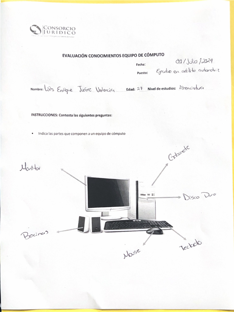 Examen conocimientos de computación | PDF
