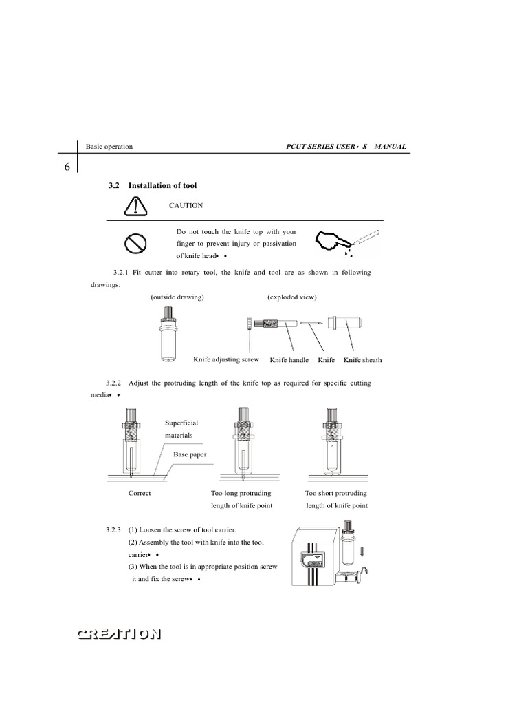 Blade Adjust | PDF