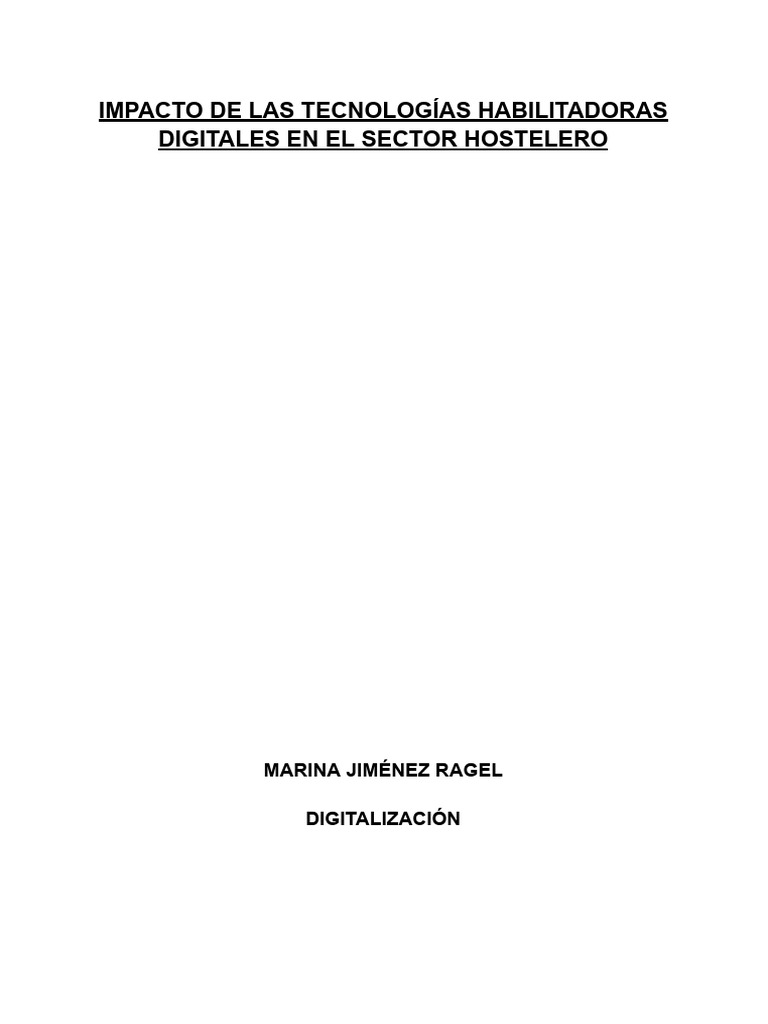Impacto del IoT en el sector hostelero | PDF | Internet de las Cosas ...