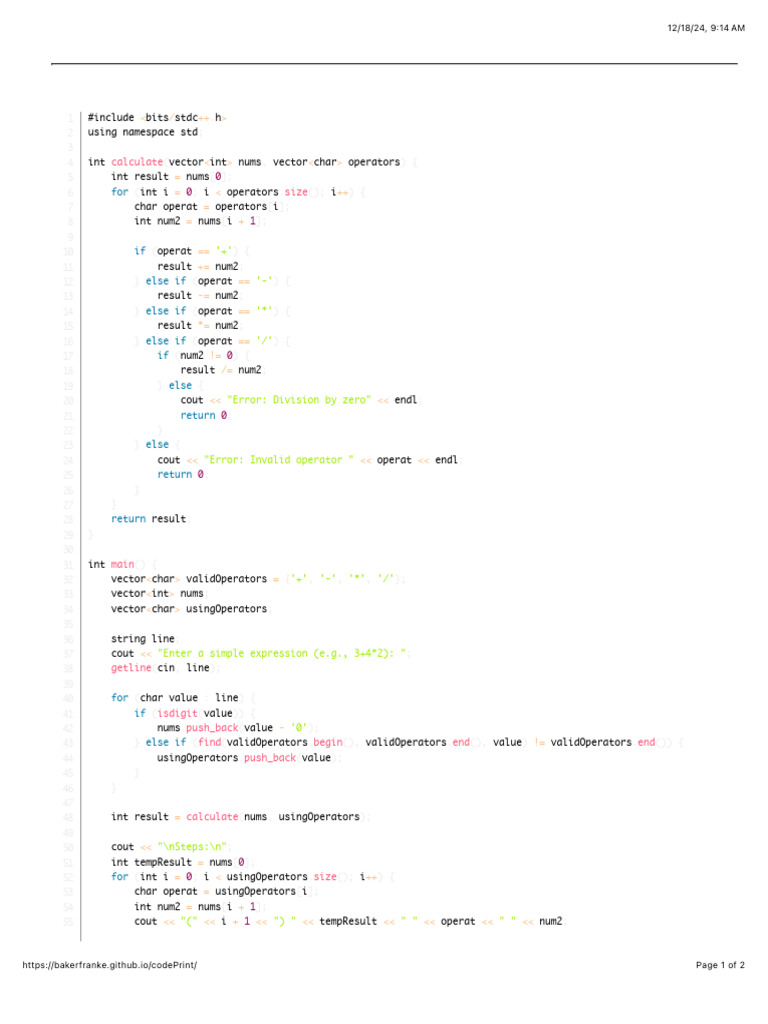 Using push_back in C++ Calculations | PDF | Computer Programming | C++