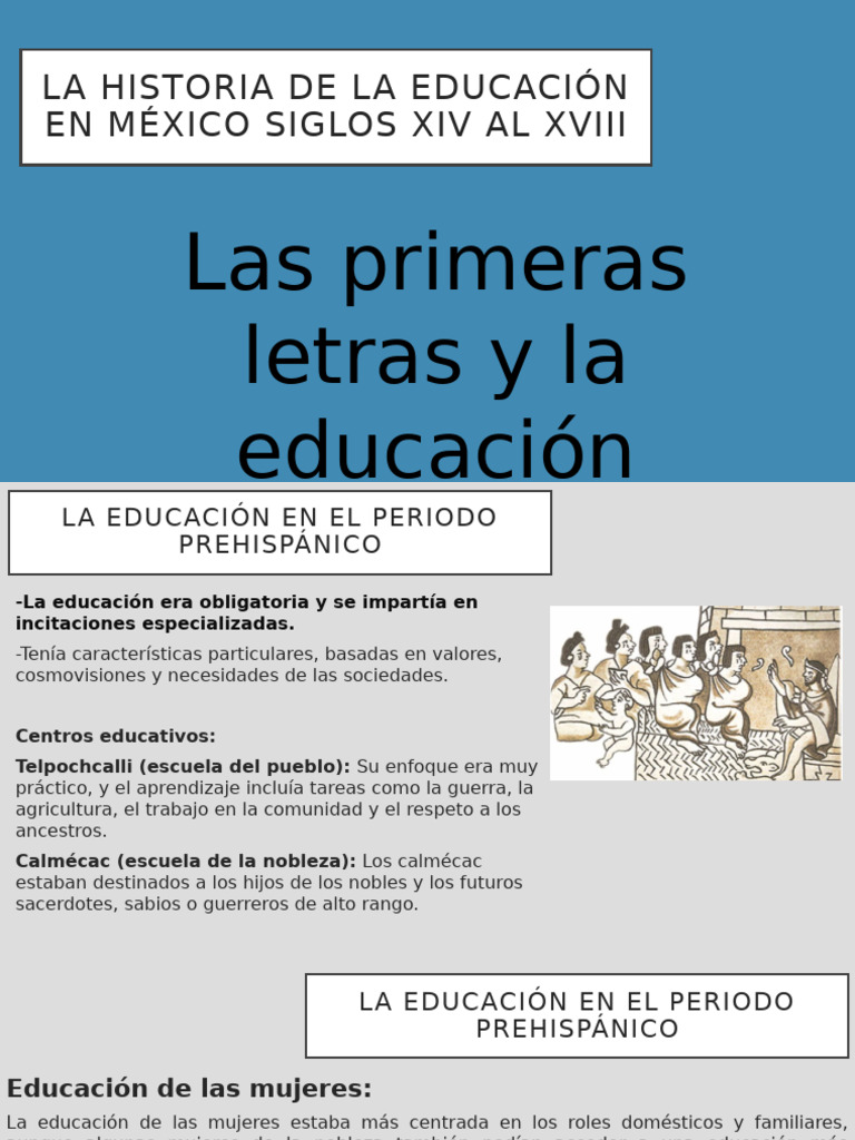La Historia de La Educación en México Siglos | PDF | México | Educacion ...