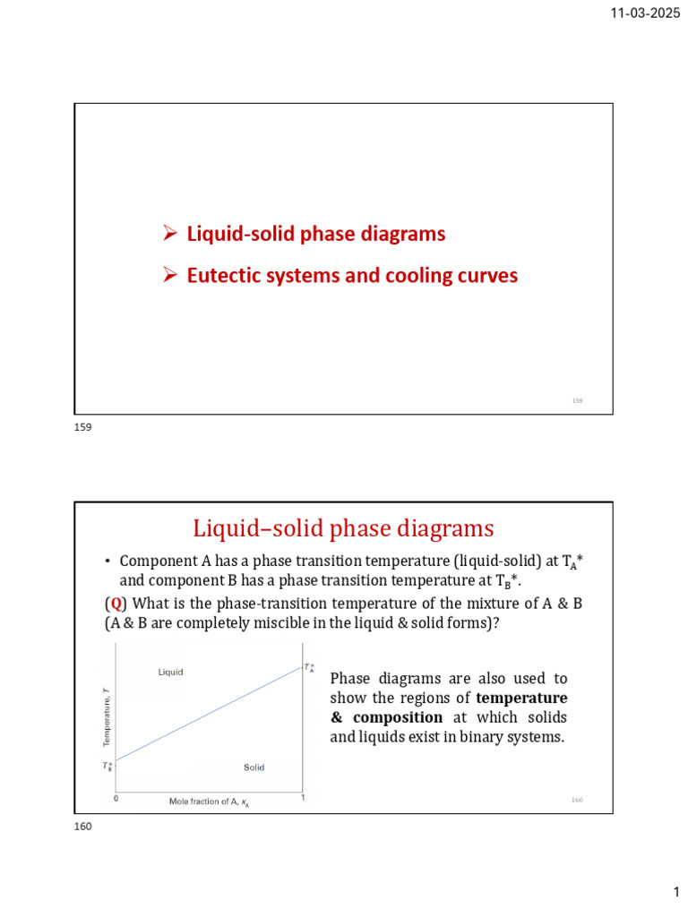 Liquid-Solid Phase Diagrams Overview | PDF | Phase (Matter) | Phase Diagram