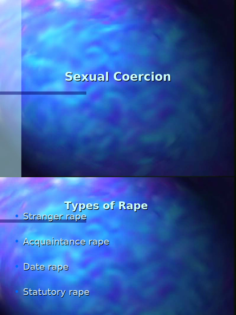Understanding Sexual Coercion and Rape | PDF | Sexual Harassment | Rape