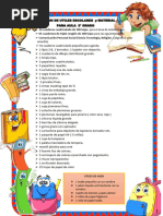 Lista de Útiles Escolares - Segundo Grado | PDF