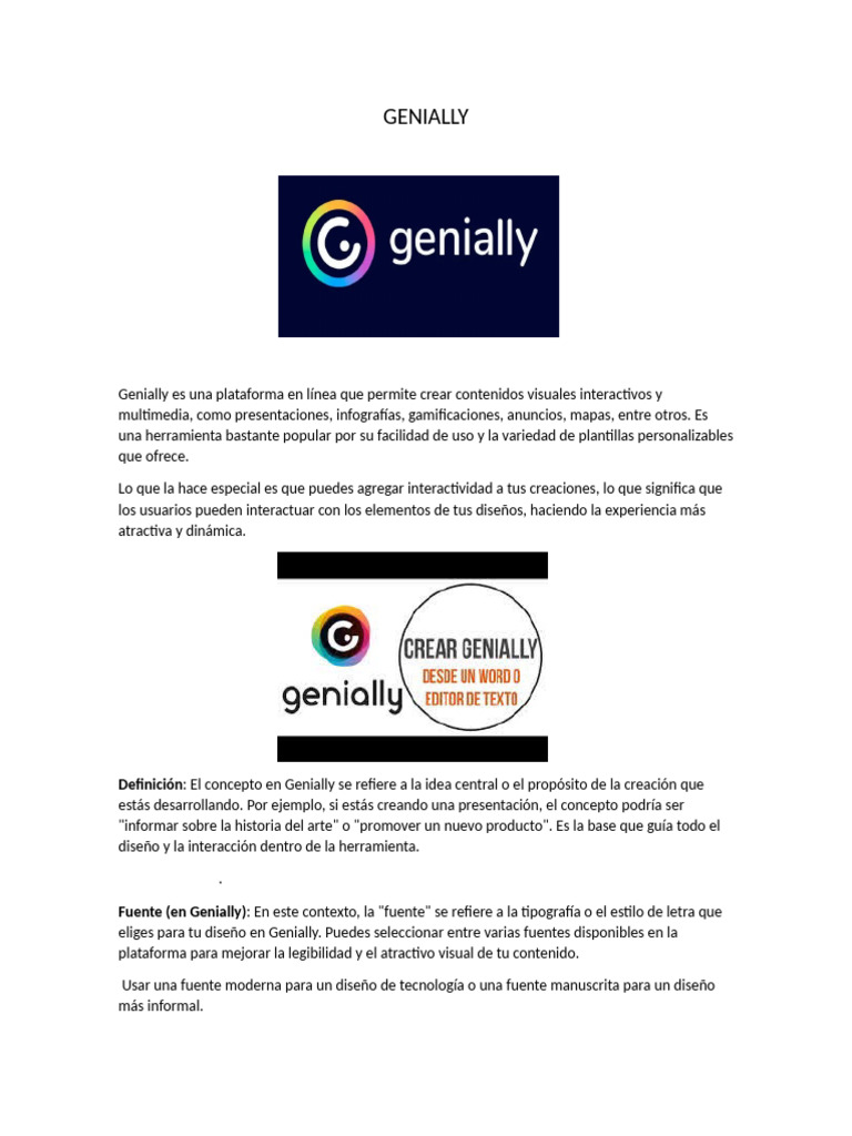 Introducción a Genially y su uso | PDF