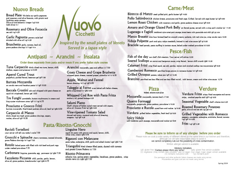 Main Menu Food April 2024 | PDF | Pasta | Foods