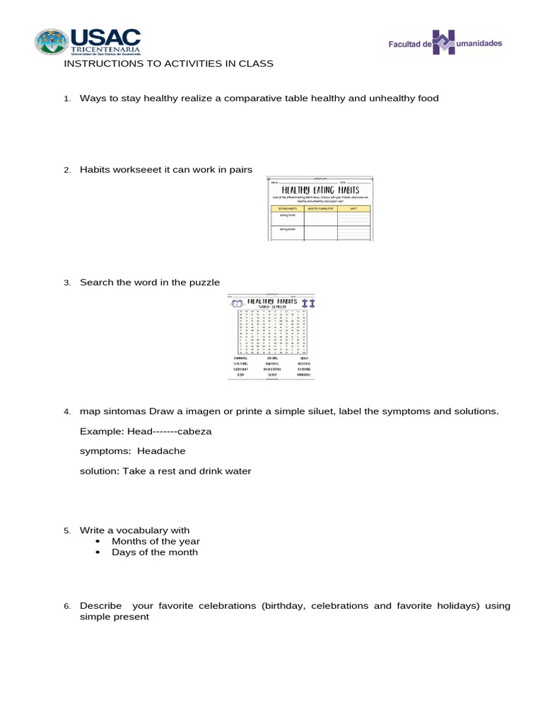 Classroom Activities for Health Education | PDF